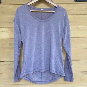 lululemon lilac long sleeve running top - perfect!